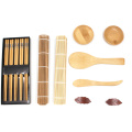 Küchenset Ausrüstung Anfänger Einfache Bedienung Zuhause Bambus Rollmatte Reis Algen All One Wood Sushi Making Kit mit Bazooka